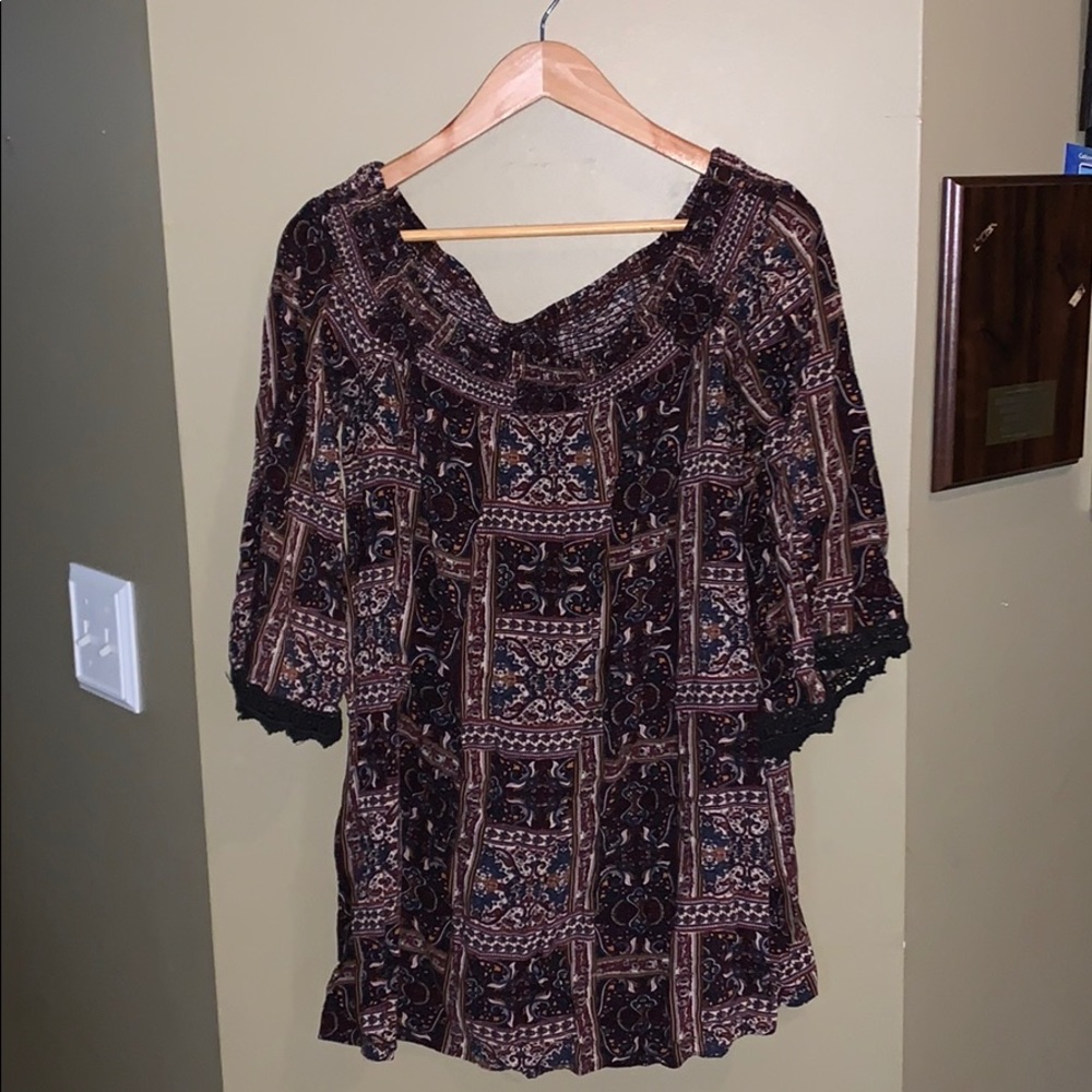 Blu Spero off the shoulder dress